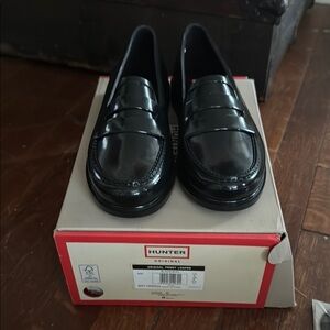 Hunter Original Black Penny Loafers